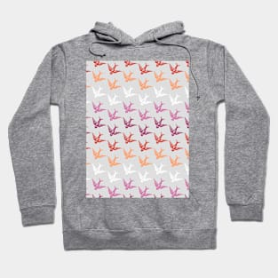 Lesbian Flag Bird Design Hoodie